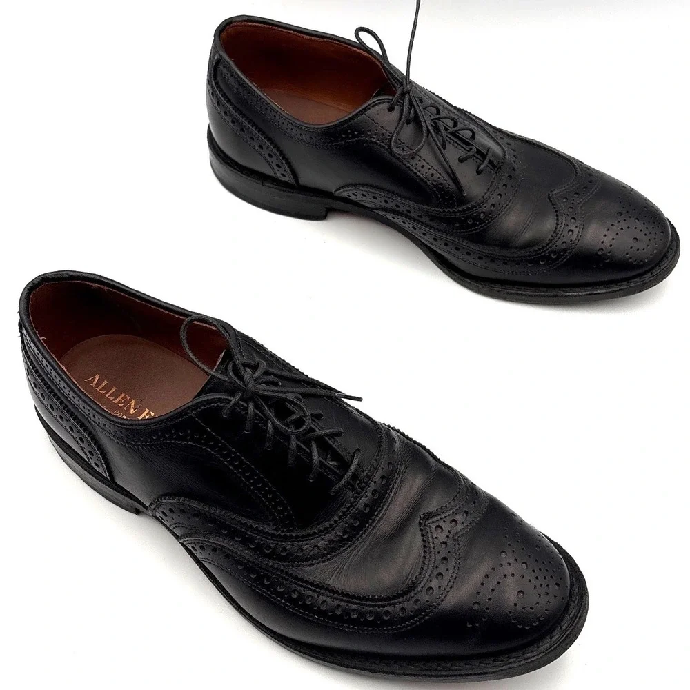 Allen Edmonds Mens McAllister Leather Wingtip Brogue Oxford Shoe 8.5 3E EEE Wide